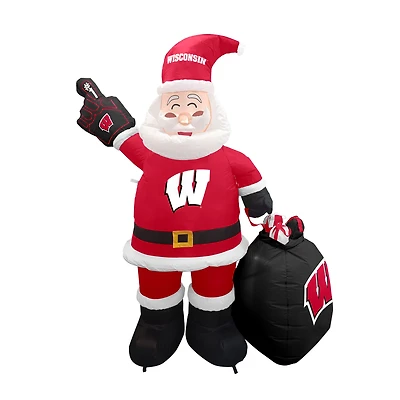 Père Noël gonflable Wisconsin Badgers de 2,13 m