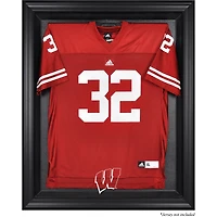 Vitrine de présentation du maillot avec logo encadré noir des Wisconsin Badgers