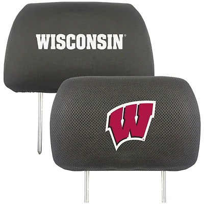 Wisconsin Badgers Car Head Rest Cover