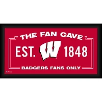 Wisconsin Badgers Framed 10" x 20" Fan Cave Collage
