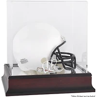 Vitrine de mini-casque en acajou des Wisconsin Badgers avec dos en miroir