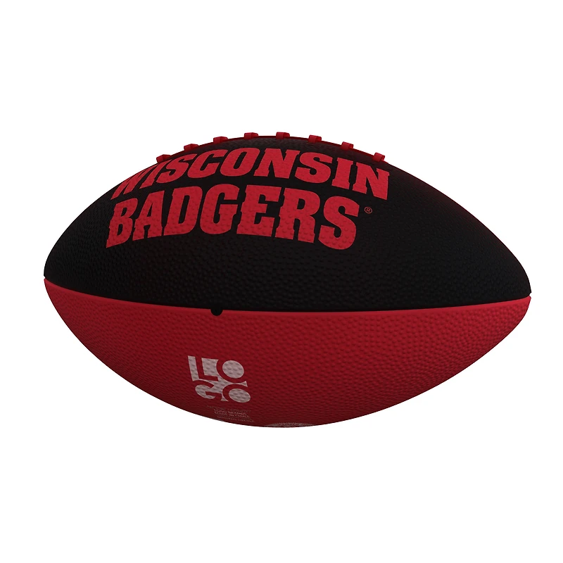 Ballon de football junior avec logo Pinwheel des Badgers du Wisconsin