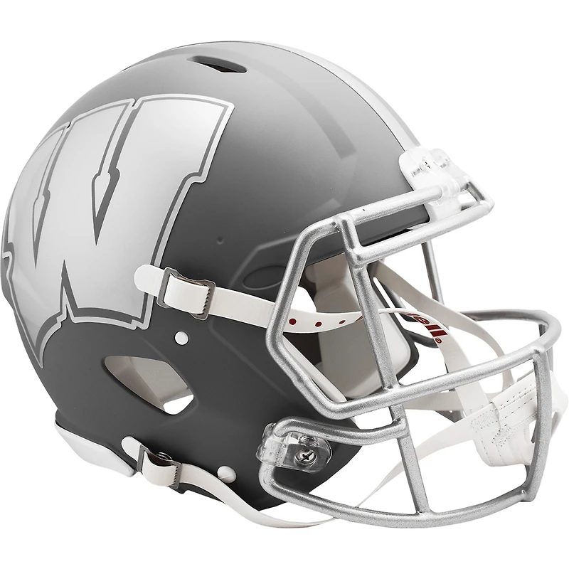Casque authentique Riddell 2024 Slate Alternate Speed des Wisconsin Badgers