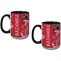 Ensemble de deux tasses Dia De Los Muertos des Badgers du Wisconsin