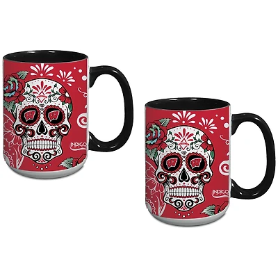 Wisconsin Badgers Two-Pack Dia De Los Muertos Mug Set