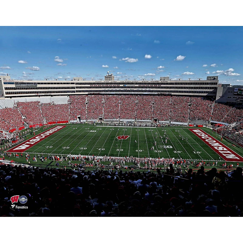 Photographie non signée du stade Camp Randall des Wisconsin Badgers