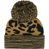 Bonnet en tricot à revers rosette '47 marron Wisconsin Badgers pour femmes avec pompon