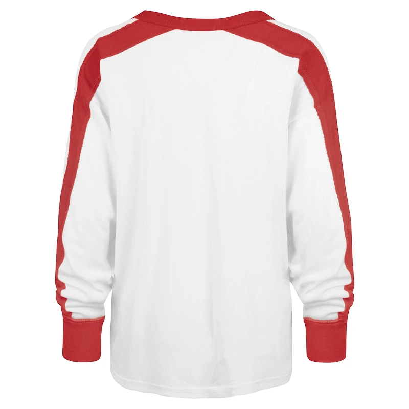 Women's '47 White Wisconsin Badgers Premier Caribou Long Sleeve T-Shirt