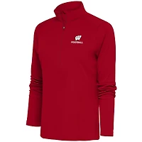 Pull-over demi-zippé pour femme, hommage aux Wisconsin Badgers d'Antigua Red