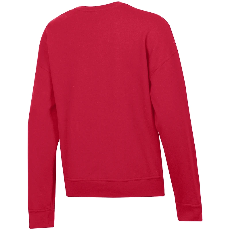 Sweat-shirt Powerblend rouge Champion pour femme des Wisconsin Badgers