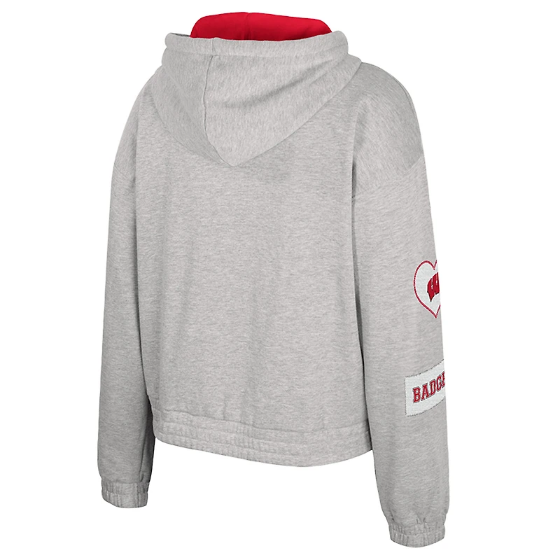 Veste à capuche zippée Alfie pour femme, gris Colosseum, Wisconsin Badgers