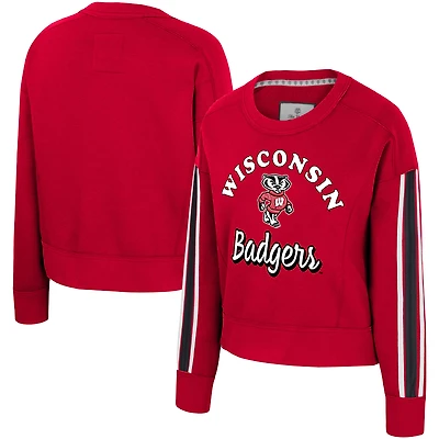 Sweat-shirt rouge Colosseum pour femme, motif lune de miel, Wisconsin Badgers