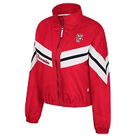 Women's Colosseum  Red Wisconsin Badgers Thin Ice Full-Zip Windbreaker