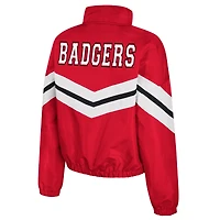 Coupe-vent à fermeture éclair intégrale Thin Ice pour femme Colosseum Red Wisconsin Badgers