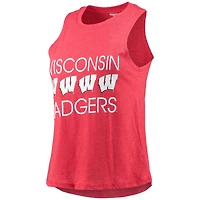 Ensemble de nuit Concepts Sport noir et rouge pour femme : débardeur pantalon Wisconsin Badgers
