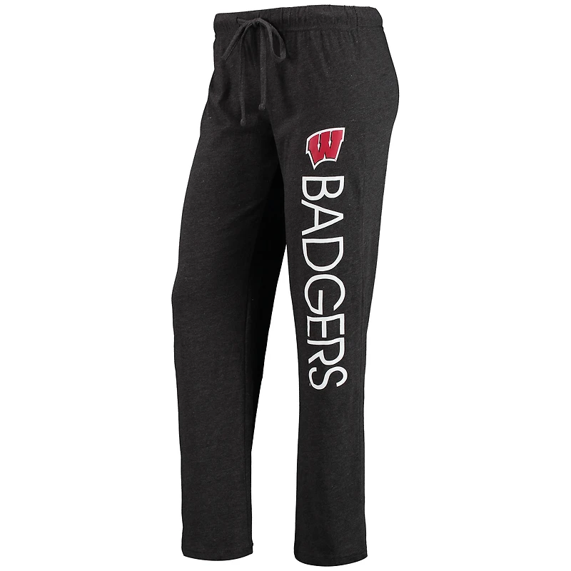 Ensemble de nuit Concepts Sport noir et rouge pour femme : débardeur pantalon Wisconsin Badgers