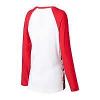 Women's Concepts Sport Red Wisconsin Badgers Tinsel Ugly Sweater Long Sleeve Top & Pants Sleep Set