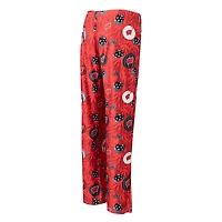Ensemble de nuit pour femme Concepts Sport Red Wisconsin Badgers Tinsel Ugly Sweater, haut à manches longues et pantalon