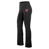 Women's Fanatics Black Wisconsin Badgers Training Camp Maxed Out Flare Leggings