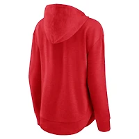 Sweat à capuche manches longues Fanatics Heather Red Wisconsin Badgers pour femmes