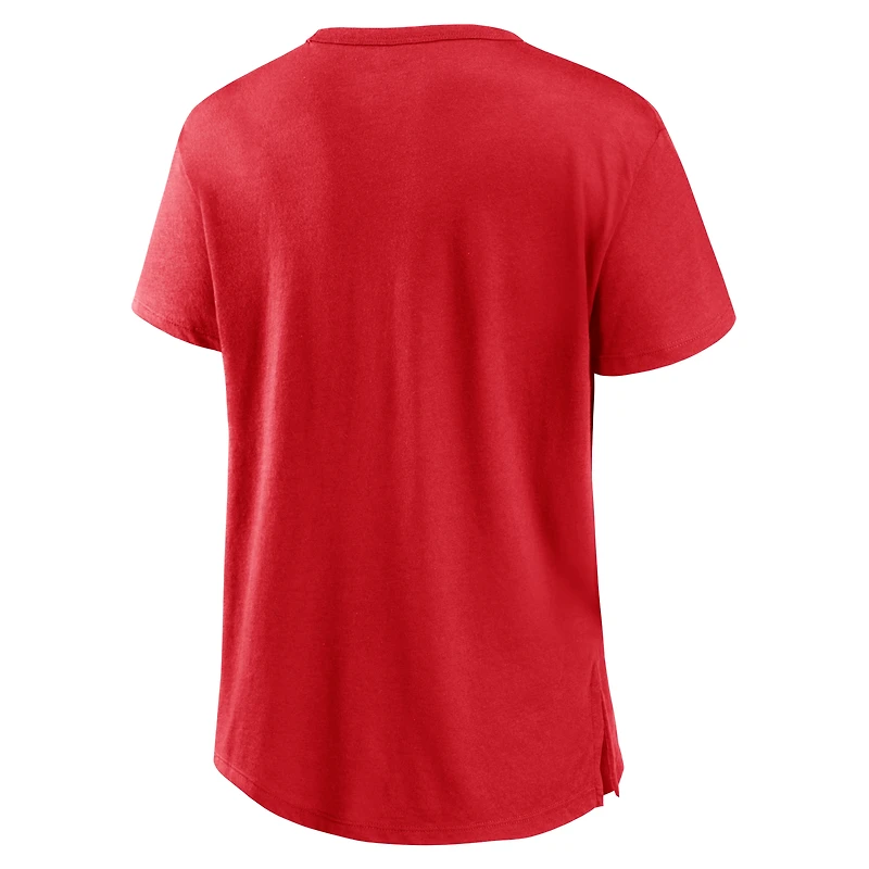 Women's Fanatics Red Wisconsin Badgers Tie Breaker T-Shirt