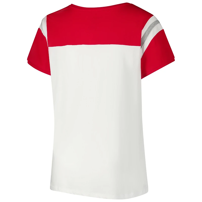 Women's Fanatics White Wisconsin Badgers Plus Winning Gear T-Shirt