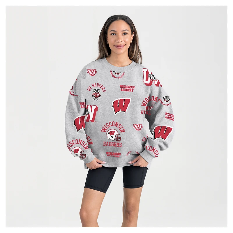 Sweat-shirt en molleton gris Gameday Couture pour femme