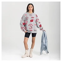 Sweat-shirt en molleton gris Gameday Couture pour femme