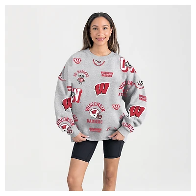 Sweat-shirt en molleton gris Gameday Couture pour femme