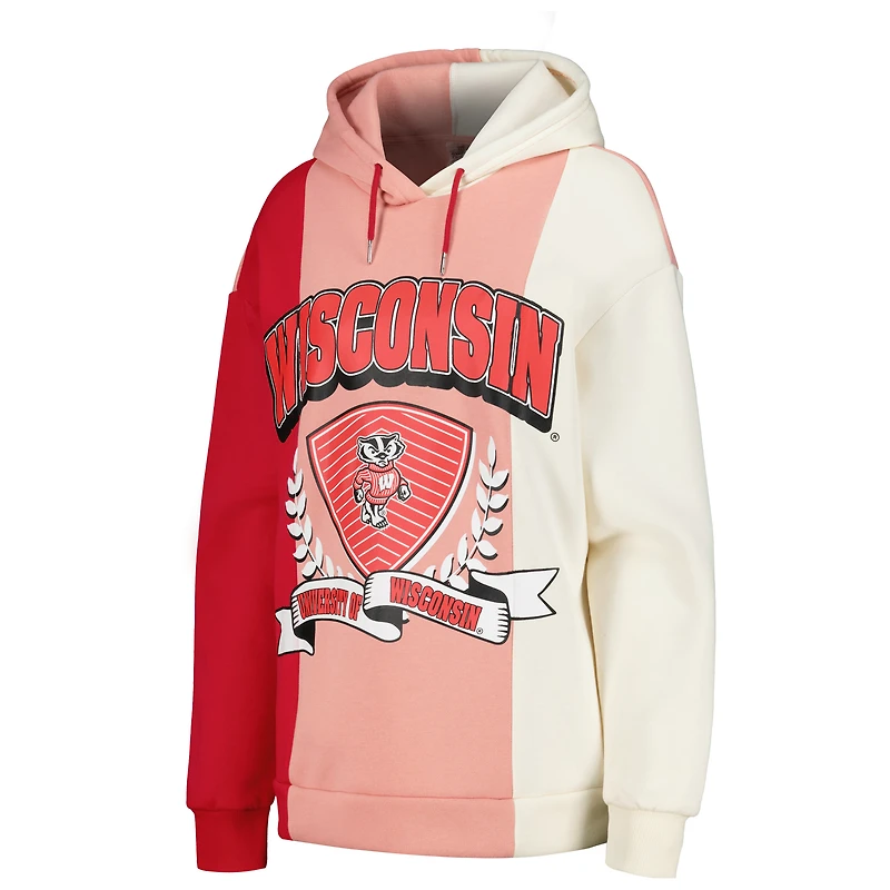 Sweat à capuche Gameday Couture rouge Wisconsin Badgers Hall of Fame pour femme