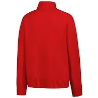 Pull à col roulé en chenille rouge des Wisconsin Badgers pour femme