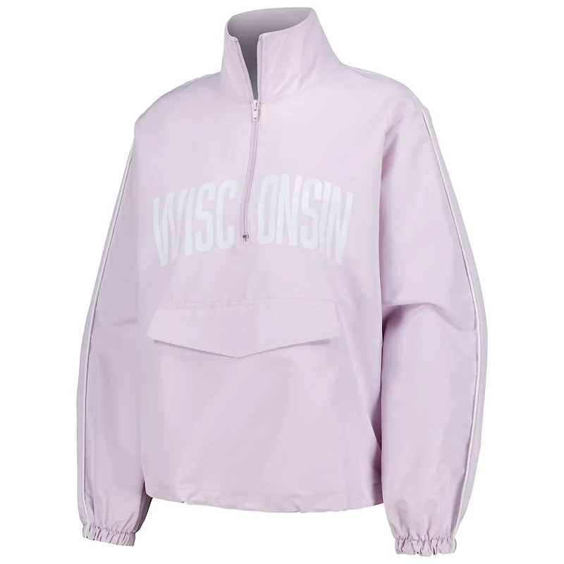 Veste de pluie Tech Parker à quart zip Lusso Purple Wisconsin Badgers pour femmes