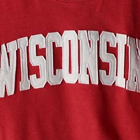 T-shirt à manches longues Pressbox pour femme rouge chiné Wisconsin Badgers Two-Hit Canyon