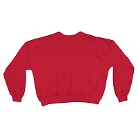 Sweat-shirt surdimensionné Janice pour femme, longueur taille, rouge, des Wisconsin Badgers de Pressbox