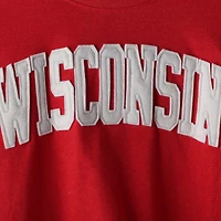 T-shirt à manches longues Pressbox Wisconsin Badgers taille plus rouge pour femme Two-Hit Canyon