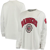 Women's Pressbox Wisconsin Badgers Edith Long Sleeve Oversized Top