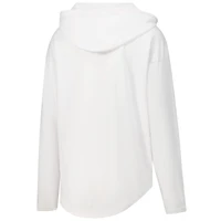 Women's Pressbox White Wisconsin Badgers San Bruno Hoodie Long Sleeve T-Shirt