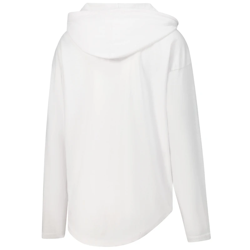 Women's Pressbox White Wisconsin Badgers San Bruno Hoodie Long Sleeve T-Shirt