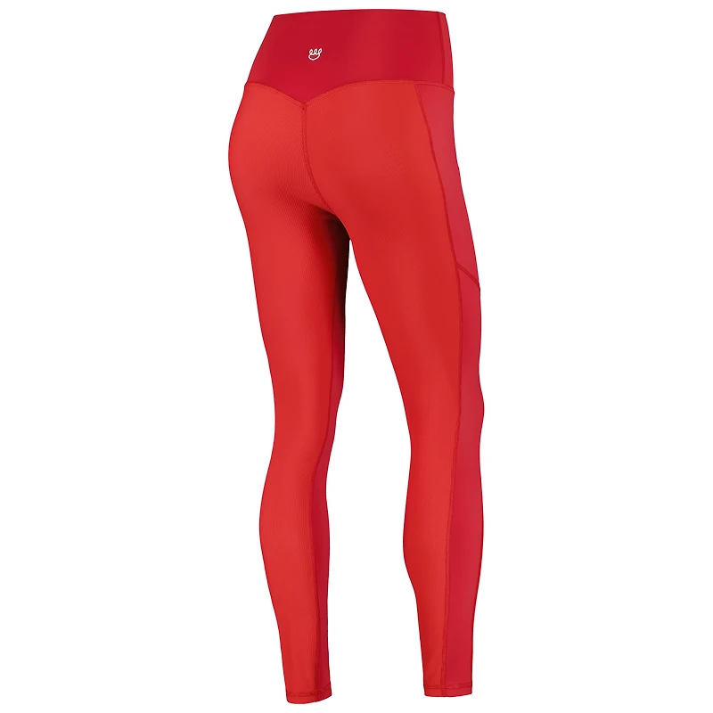 iLeggings 7/8 à poches mixtes rouges pour femmes des Badgers du Wisconsin