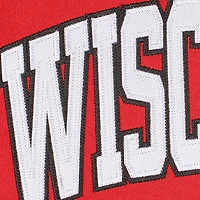 Women's Stadium Athletic Cardinal Wisconsin Badgers Arched Name Full-Zip Hoodie