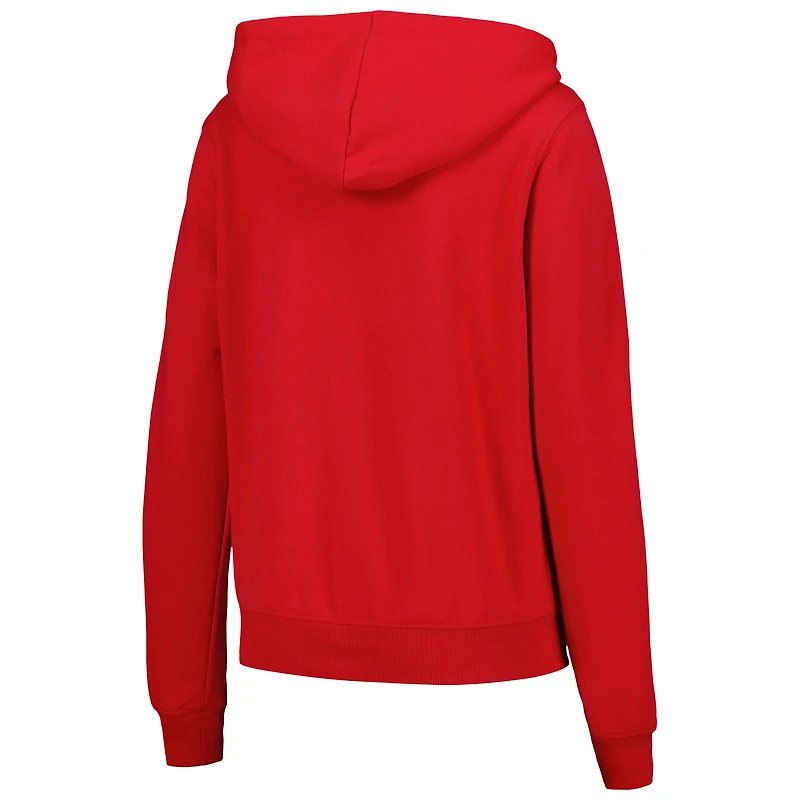 Women's Stadium Athletic Cardinal Wisconsin Badgers Big Logo Pullover Hoodie