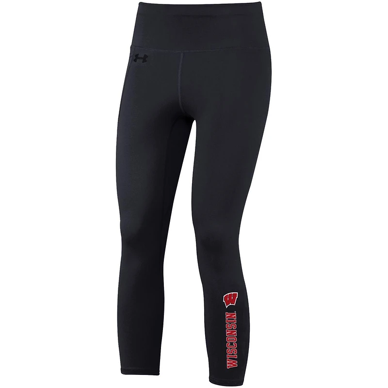 Under Armour Wisconsin Badgers Motion Performance Legging court pour femme Noir