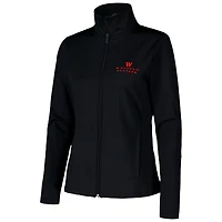 Women's Under Armour Black Wisconsin Badgers Sweat-Wicking Soft Motion Full-Zip Jacket