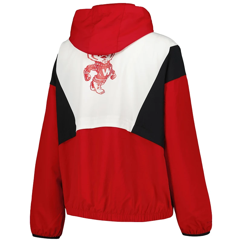 Under Armour Wisconsin Badgers Game Day Veste entièrement zippée pour femme Rouge/Blanc