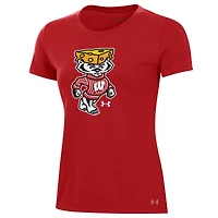 Women's Under Armour Red Wisconsin Badgers Cheesehead Bucky T-Shirt