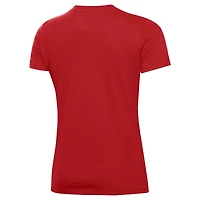 Women's Under Armour Red Wisconsin Badgers Cheesehead Bucky T-Shirt