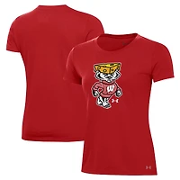 Women's Under Armour Red Wisconsin Badgers Cheesehead Bucky T-Shirt