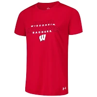 Women's Under Armour Red Wisconsin Badgers Performance T-Shirt