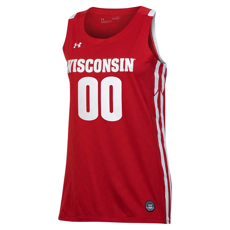 Maillot de basket-ball pour femme Under Armour Red Wisconsin Badgers Pick-A-Player NIL