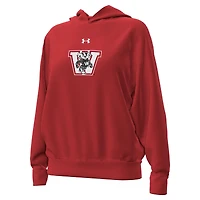 Women's Under Armour Red Wisconsin Badgers Throwback Hoodie